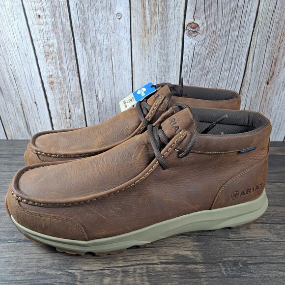 Ariat Spitfire H2O Moc Toe Men's Sz 13 Wide (EE) Leather Boot Reliable Brown